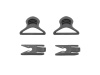 Goggle Swivel Clips 36mm for helmet with rails - Black [FMA]