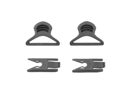 Goggle Swivel Clips 36mm for helmet with rails - Black [FMA]