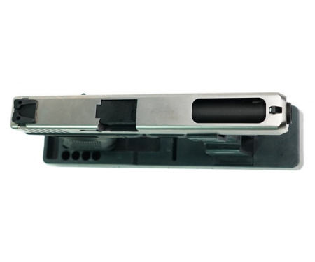 Страйкбольный пистолет WE Glock-34 Gen.4 Silver, сменные накладки WE-G008B-SV