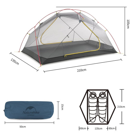 Палатка Naturehike Mongar NH19M002-J 210T