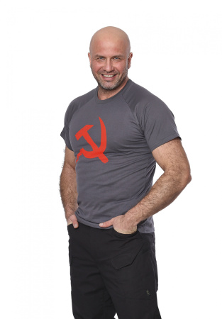Футболка 7.62 "USSR" (СССР) (хлопок, серый) [NOVATEX]