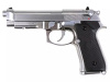 Страйкбольный пистолет WE BERETTA M9A1 new, хром, металл, рельса, блоубэк WE-M012-SV