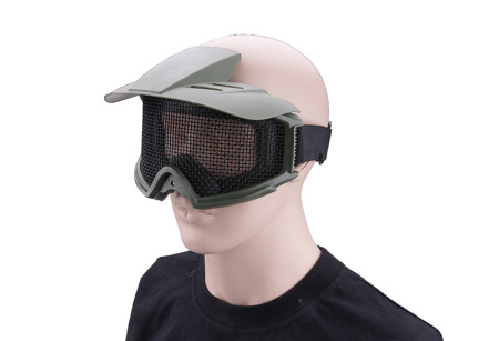 Tactical goggles with hood - Olive (Ultimate Tactical)