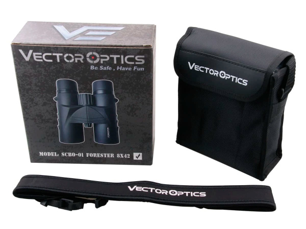 Бинокль Vector Optics Forester 8x42, Roof-призмы BaK-4, IPX6, чёрный арт.: SCBO-01