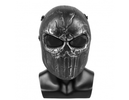 МАСКА с сетчатыми очками PUNISHER Silver Gray