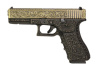 WE Модель пистолета  GLOCK-17 gen3, металл слайд, под бронзу с гравировкой , WE-G001BOX-FP