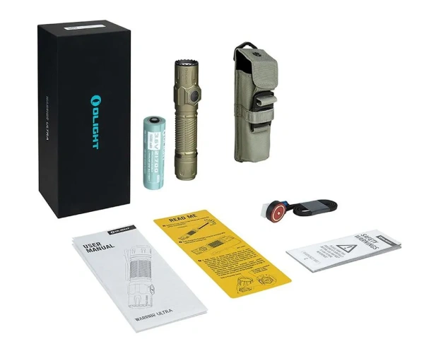 Фонарь Olight Warrior Ultra Olive Green 21700, диод Luminus SFT-70, 320 метров, 2500 люмен