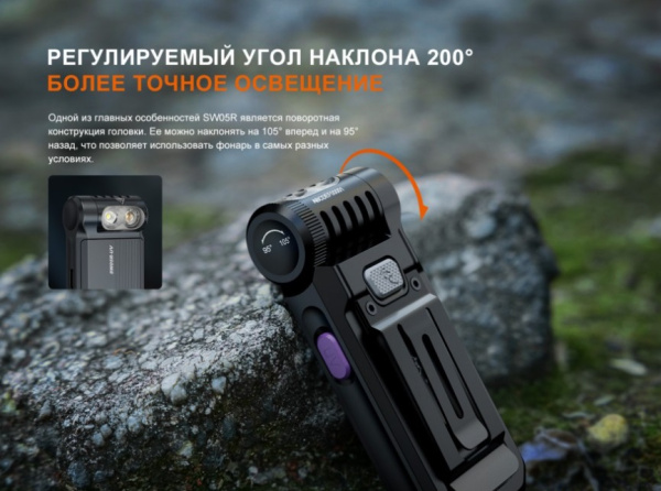 Фонарь Fenix многофункциональный SW05R-UV с красной подсветкой