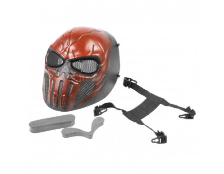 МАСКА с сетчатыми очками PUNISHER Red