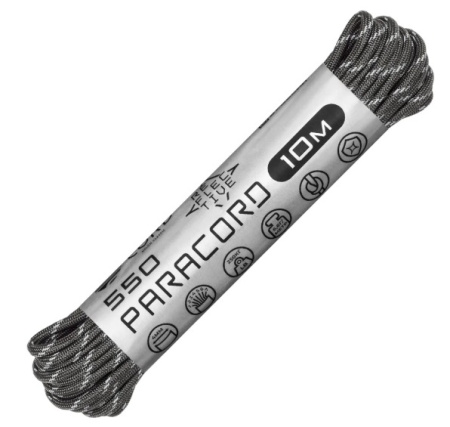 Паракорд 550 CORD nylon 10м RUS световозвращающий (graphite)