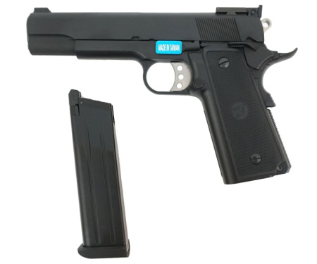 Страйкбольный пистолет WE Colt M1911 P14-45 Gas, GBB, Metal WE-E004B