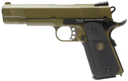 Страйкбольный пистолет WE COLT M1911А1, металл, M.E.U. OD WE-E008A-OD