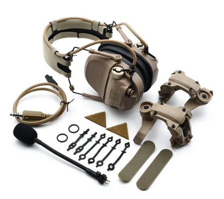 FCS AMP Communication Headset, цвет песочный (TAN)
