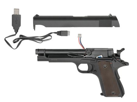 ПИСТОЛЕТ ПНЕВМ. COLT 1911, CYMA, AEP, зарядка через USB, код - CM123S