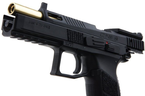 KJW CZ P-09 Black GBB, черный, металл, модель P-09-OR.GAS