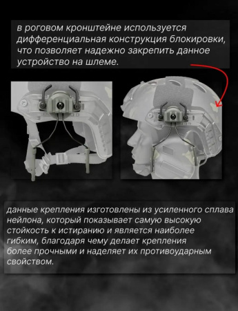 Крепления для наушников на шлем универсальные