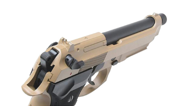 Страйкбольный пистолет KJW M9 A1 GBB, GAS, TAN, металл, рельса, ствол с резьбой M9A1-TBC.GAS TAN