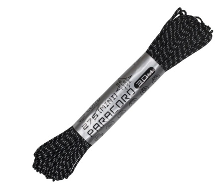 Паракорд 275 (мини) CORD nylon 30м RUS световозвращающий (black)
