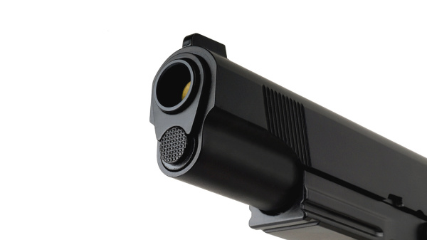 KJ Works Модель пистолета Colt M1911 MEU, черный, металл, грин газ KP-07.GAS