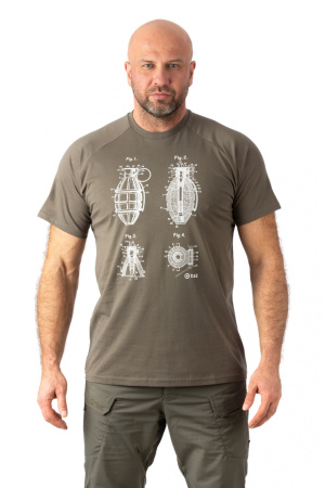 Футболка 7.62 Grenade (Гренейд) (хлопок, олива) NOVATEX