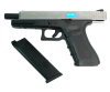 Страйкбольный пистолет WE Glock-34 Gen.4 Silver, сменные накладки WE-G008B-SV