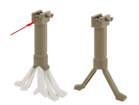 ACM Vertical grip with telescope bipod - multicam