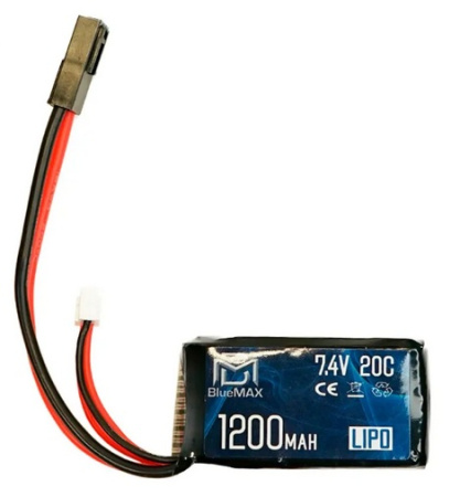 Аккумулятор BlueMAX Li-Po 7.4V 1200mah 20C PEQ/AN-15 19.8 x 31 x 54 mm