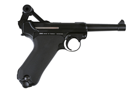 Страйкольный пистолет P08 replica, СО2, металл, Блоу Бэк (KWC)