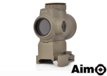 AIM MRO Red Dot with QD Riser Mount & Low Mount - TAN