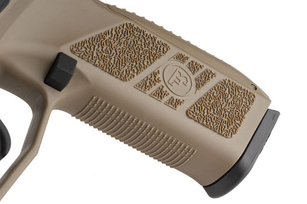 Страйкбольный пистолет KJ Works CZ P-09 Duty (ASG Licensed) Gas Version, металл - TAN P-09.GAS TAN