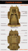 Рюкзак 70L Molle Military Hiking Camping 70х30х20cm 70L
