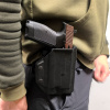 Компактная кобура МПЛ c Olight Baldr Pro черная, правша [STRIKE GEAR]