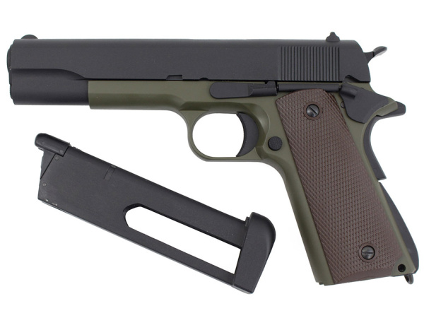 Colt 1911 металл, Blow Back, CO2 Olive (KJW)