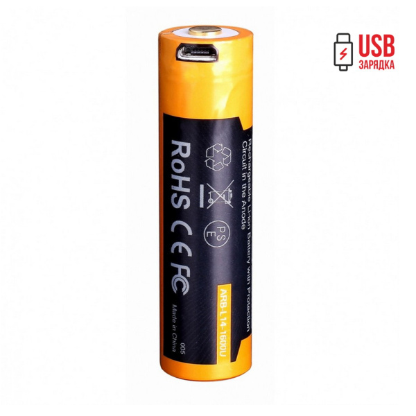 Аккумулятор Li-ion Fenix ARB-L14-1600U 14500, арт. ARB-L14-1600U
