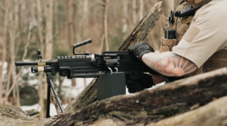 Страйкбольный пулемет (A&K) M249 Para (Пластик ABS) Black 249-PARA(P)