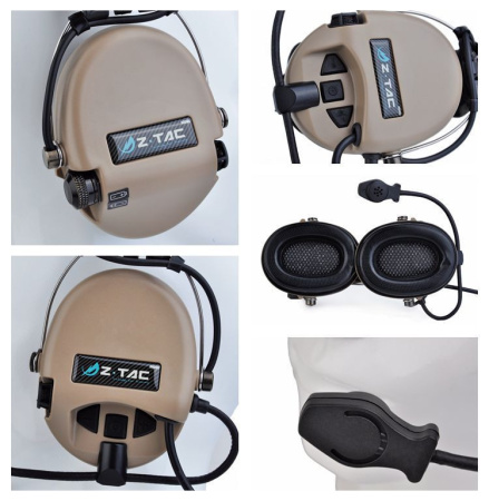 Z-TAC Sordin Z111 с выносным микрофоном BK, DE, OD