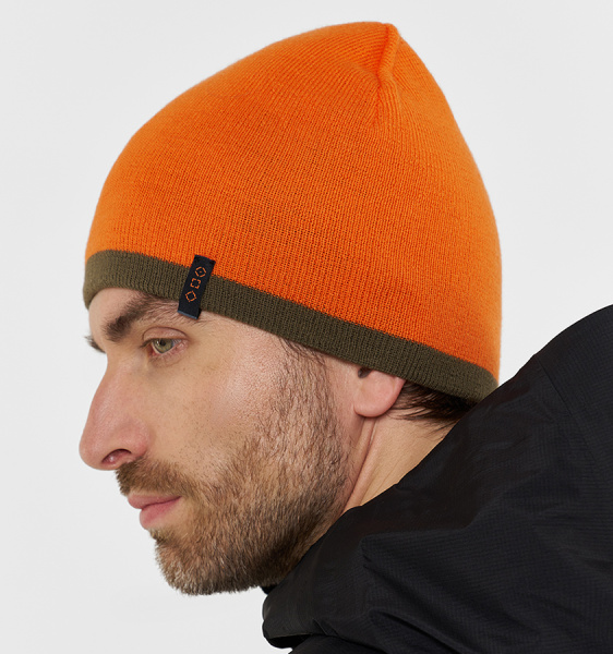 Шапка H.U.T. Dude двусторонняя, хаки/мандарин, арт.H1800113-4060 [H.U.T.]
