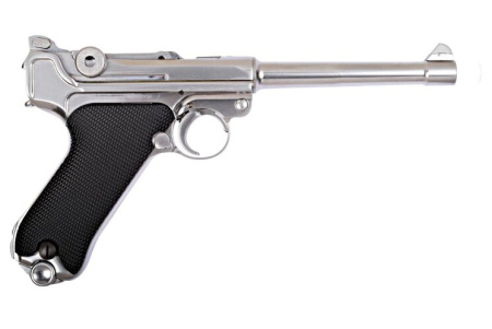WE Модель пистолета  Luger 'Parabellum' P-08 MIDDLE, хром