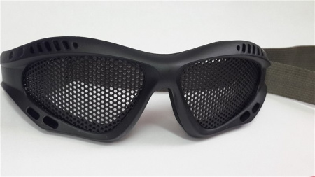 ACM Protective goggles with steel net - black