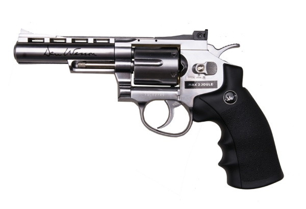 ASG Модель револьвера Dan Wesson 4" MB Silver, серебр