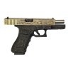 WE Модель пистолета  GLOCK-17 gen3, металл слайд, под бронзу с гравировкой , WE-G001BOX-FP
