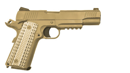 Страйкбольный пистолет WE Colt M45A1 Tan, металл, GBB WE-E015-TAN