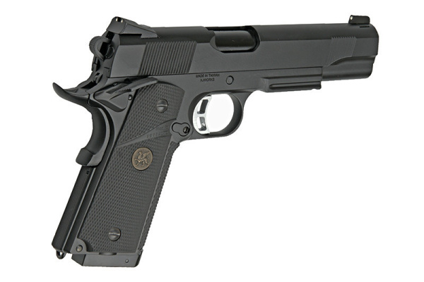 Страйкбольный пистолет KJW COLT M1911 M.E.U. GBB, СО2, черный, металл, модель - KP-07.CO2