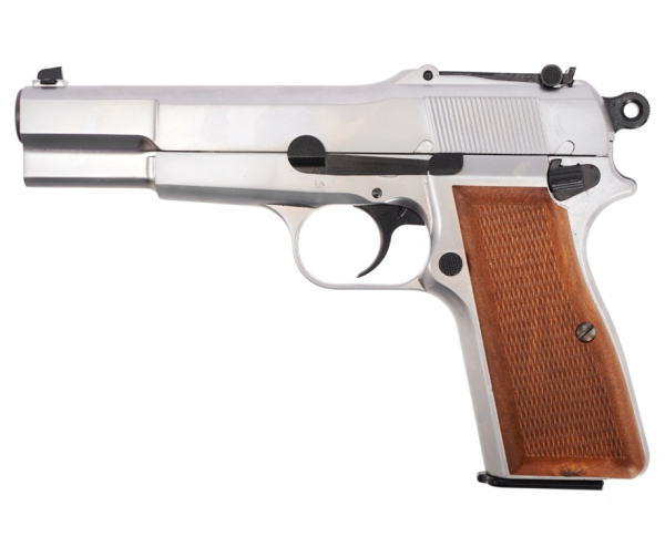 WE BROWNING HI POWER, хромированный, металл
