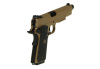 Страйкбольный пистолет KJW COLT M1911 M.E.U. GBB, GAS, TAN, металл, резьба на стволе - KP-07-TBC.GAS TAN