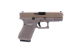 Страйкбольный пистолет WE Glock 19 Gen. 5 TAN, металл, GBB, газ, сменные накладки WE-G003VB-TAN