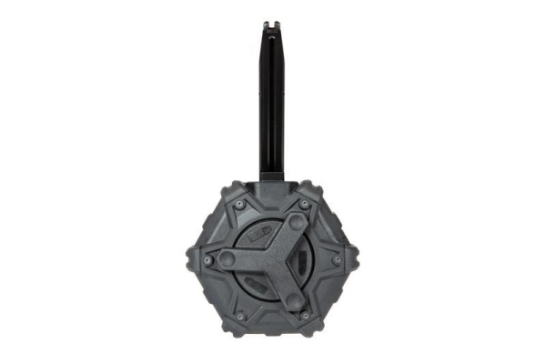350 BB Drum Gas Magazine for Beretta / MB Replicas - Black