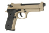 Страйкбольный пистолет WE BERETTA M92F, GAS, Койот, металл, WE-M003