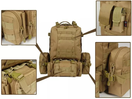 Рюкзак 35L Hiking Tactical 600D с отделяемыми карманами