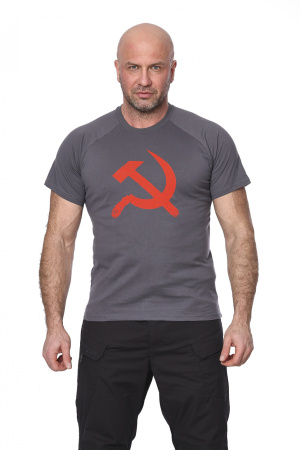 Футболка 7.62 "USSR" (СССР) (хлопок, серый) [NOVATEX]